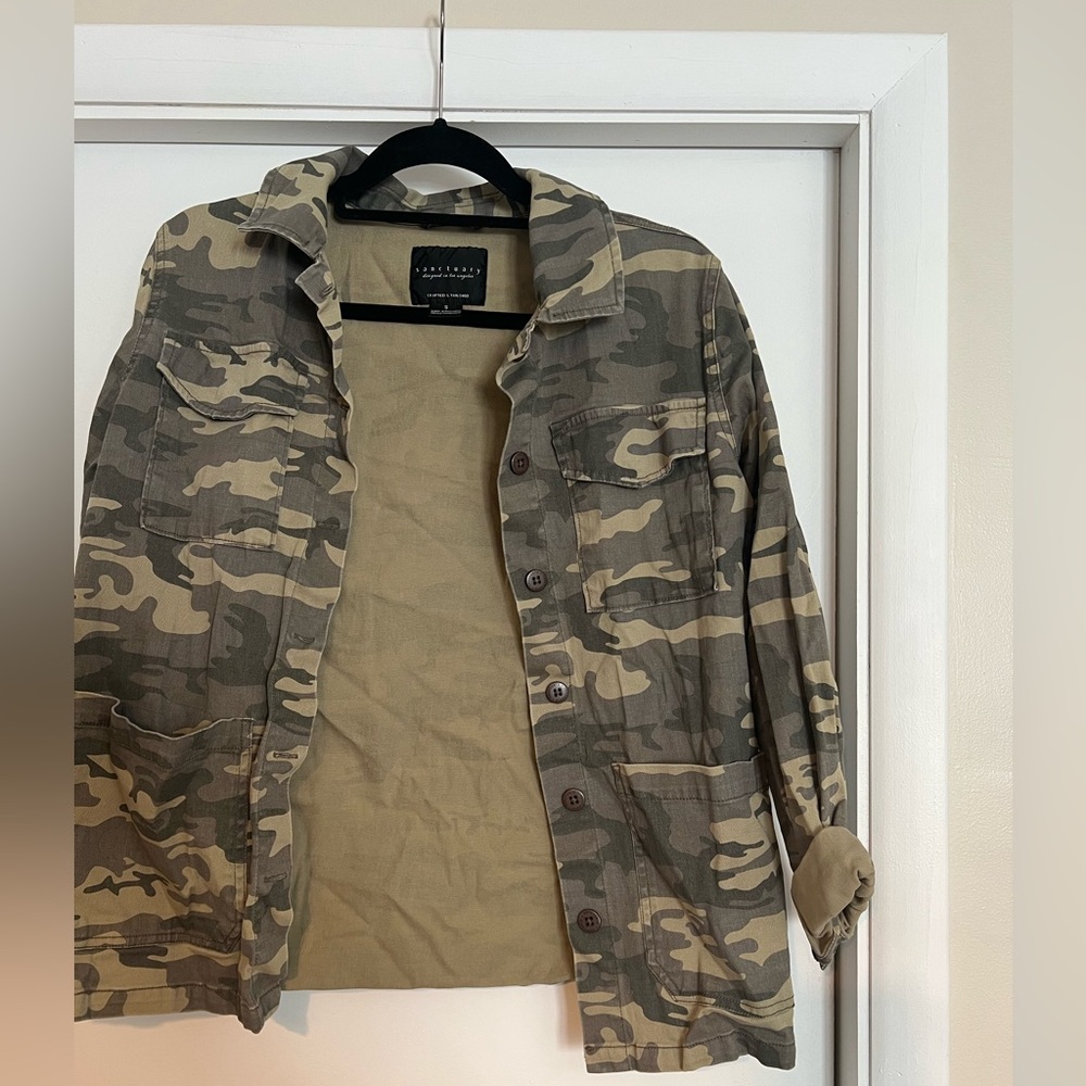 Sanctuary camo lightweigh jacket